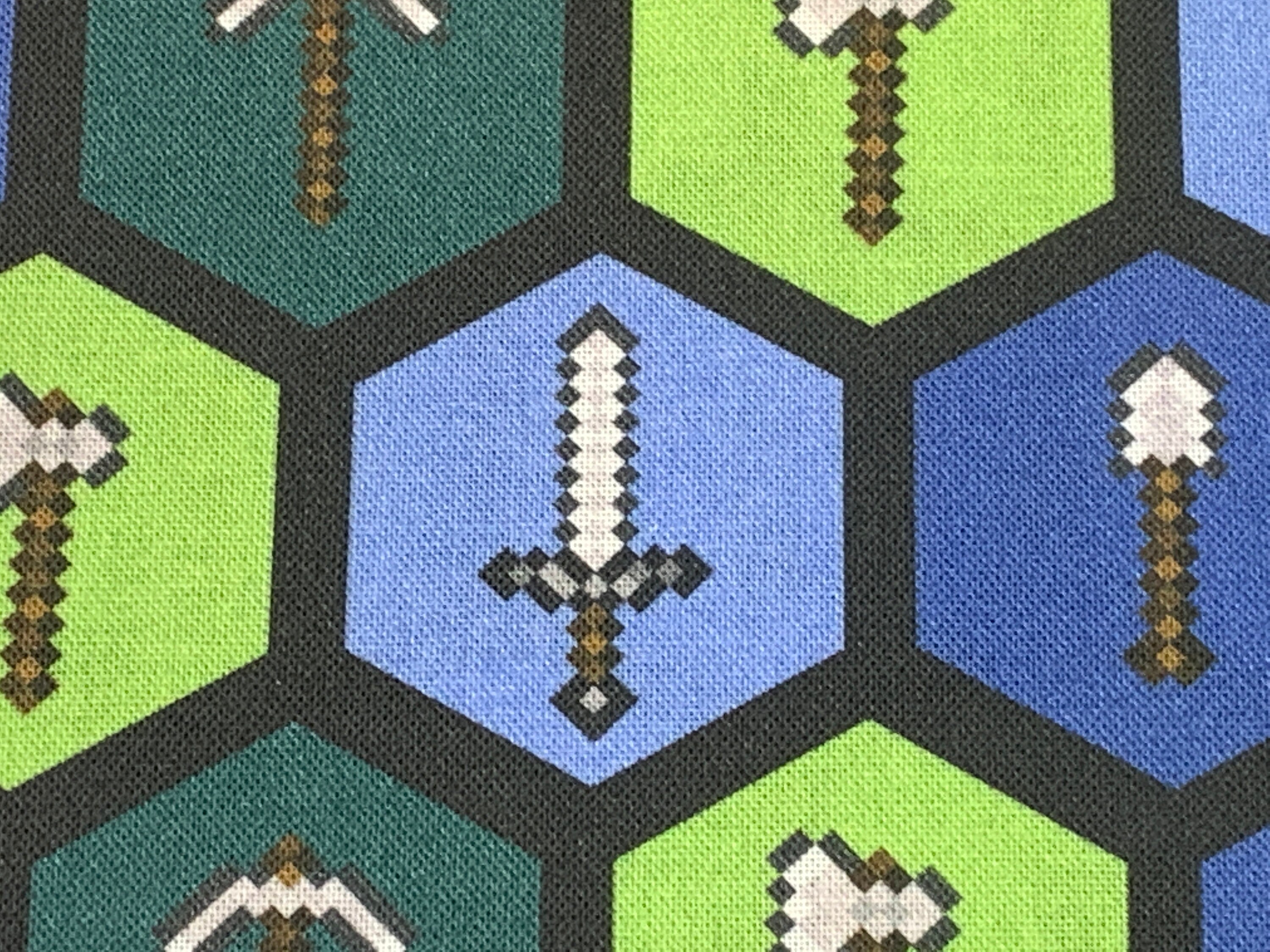 Minecraft Fabric by the YARD. Minecraft ToolsSword Pick | Etsy