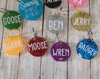 Farm animal name tag pet name tag goat tag sheep tag business keychain farm accessories pet tags id tags pet supplies homestead water ear