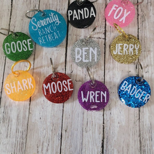 Farm animal name tag pet name tag goat tag sheep tag business keychain farm accessories pet tags id tags pet supplies homestead water ear