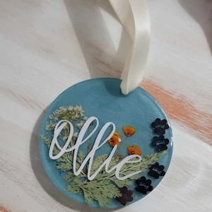 Memorial resin floral decor ornament pet ornament pressed flowers personalized pet home decor