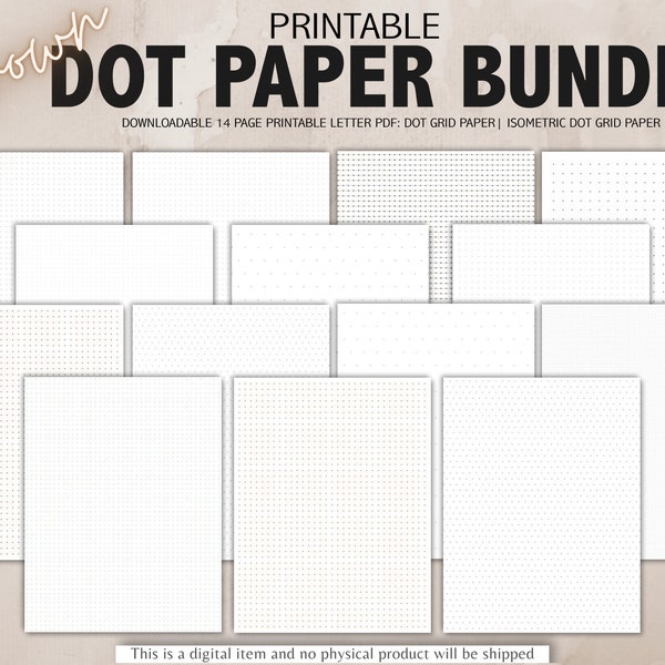 Dot Grid Paper - Etsy