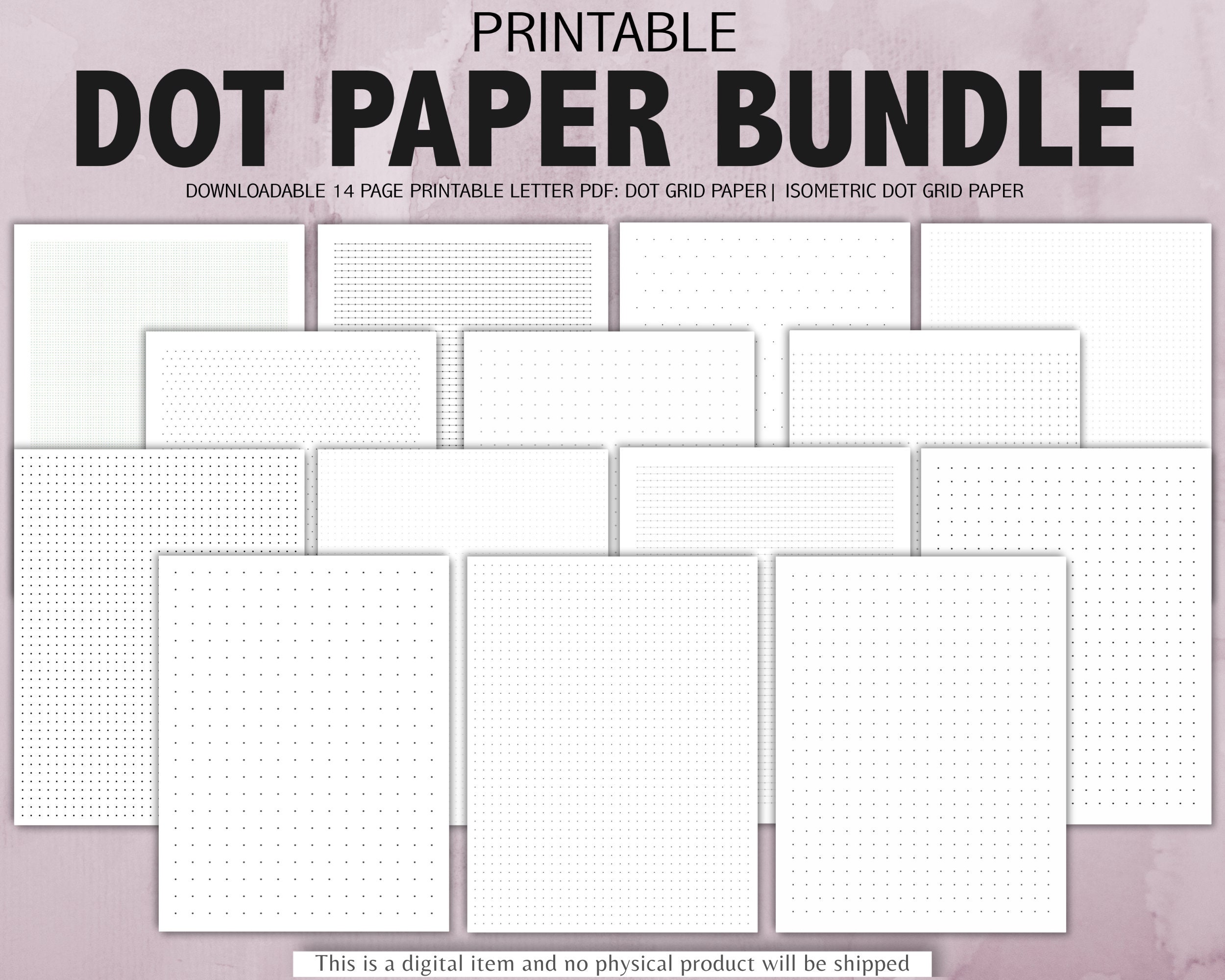 Dot Grid Journal Printable Paper Insert Bundle Isometric Dot - Etsy
