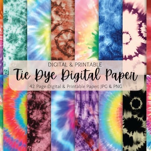 Tie Dye Digital Paper | Tie Dye PNG | Tie Dye Texture | Tie Dye Background | Watercolor Tie Dye | Tie Dye Pattern | Tye Dye PNG | Scrapbook