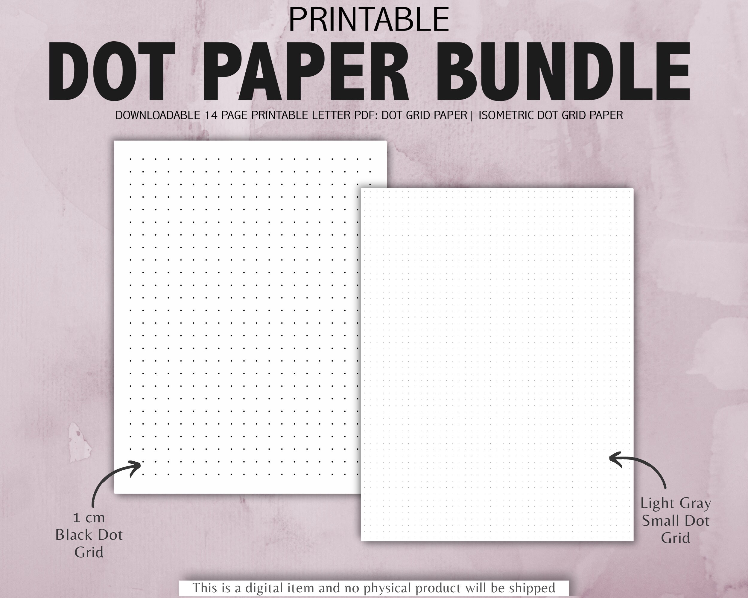 Dot Grid Journal Printable Paper Insert Bundle Isometric Dot - Etsy