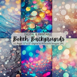Bokeh Backgrounds | Bokeh Light Background | Bokeh Backdrops | Bokeh Light Effects | Bokeh Patterns | Digital Paper Pack | Commercial Use