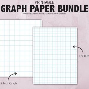 Graph Grid Printable Paper Insert Bundle | Engineer Graph Paper ...