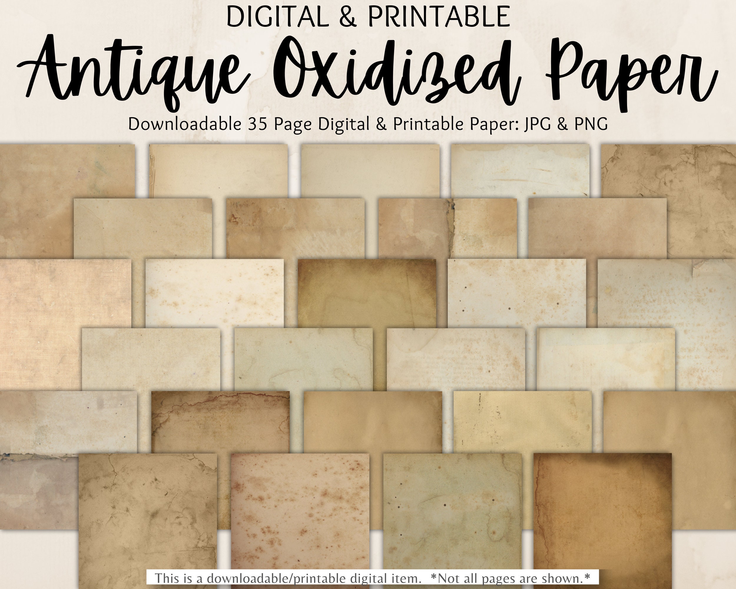 Old Vintage Paper Coffee Dyed Paper Aged Oxidized Paper - Etsy