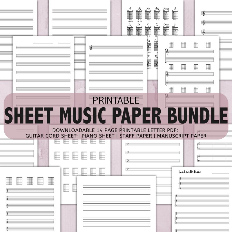 Sheet Music Printable - Etsy