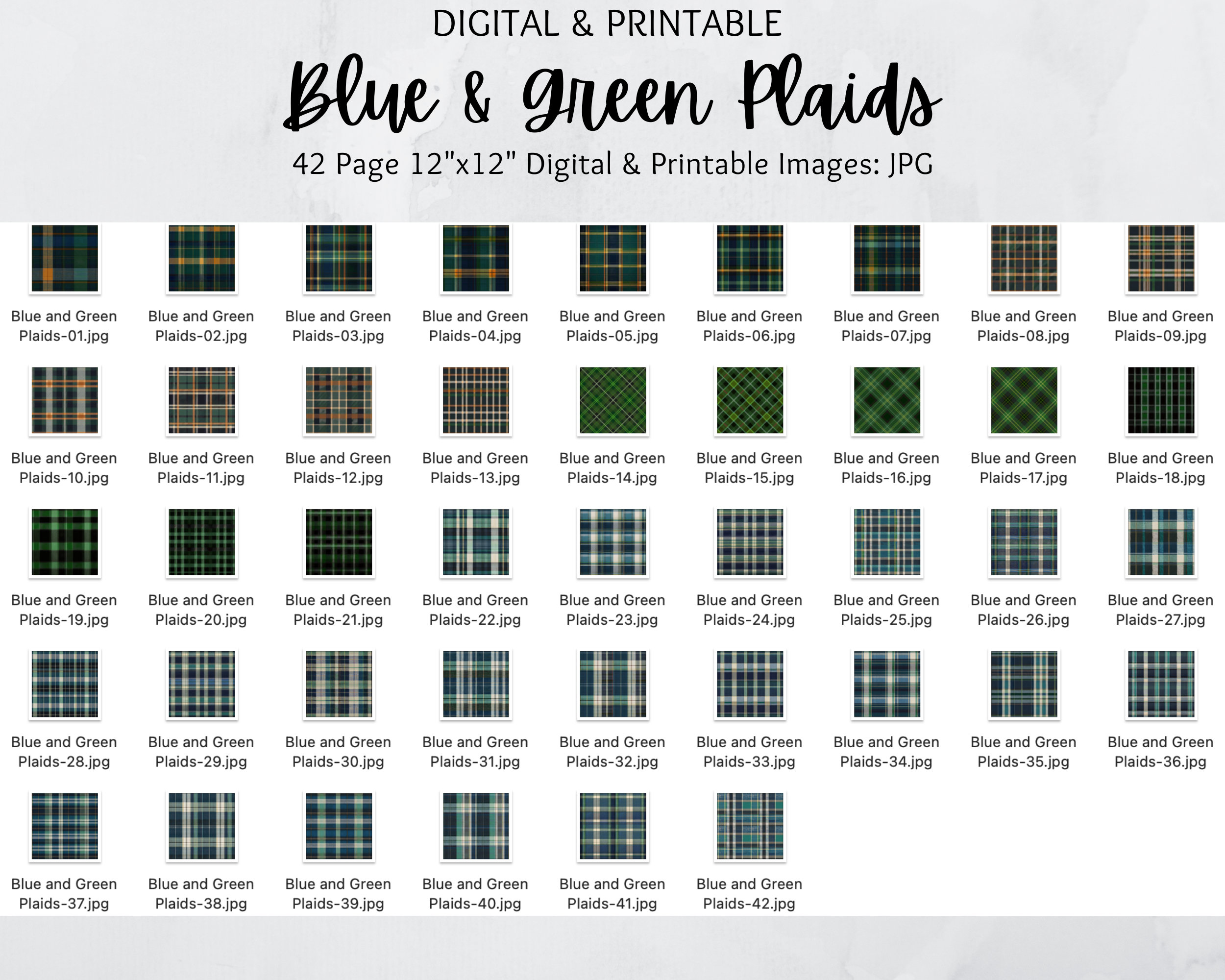 Blue & Green Plaid Patterns | Seamless Plaid Patterns | Tartan Plaid ...