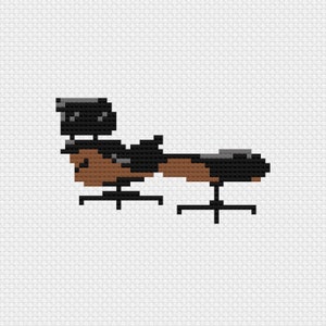 Eames Lounger Cross Stitch PDF Pattern