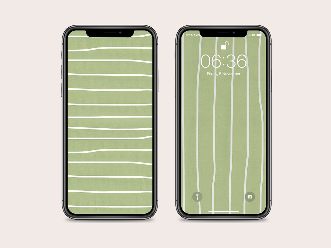 2 Sage Green iPhone Lock Screen Minimal Wallpaper Phone Etsy