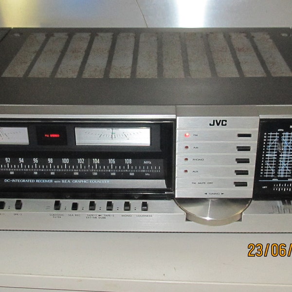 JVC JR-S201 Silver -  Unique Stereo Receiver w Magnetic Phono Input - Beautiful