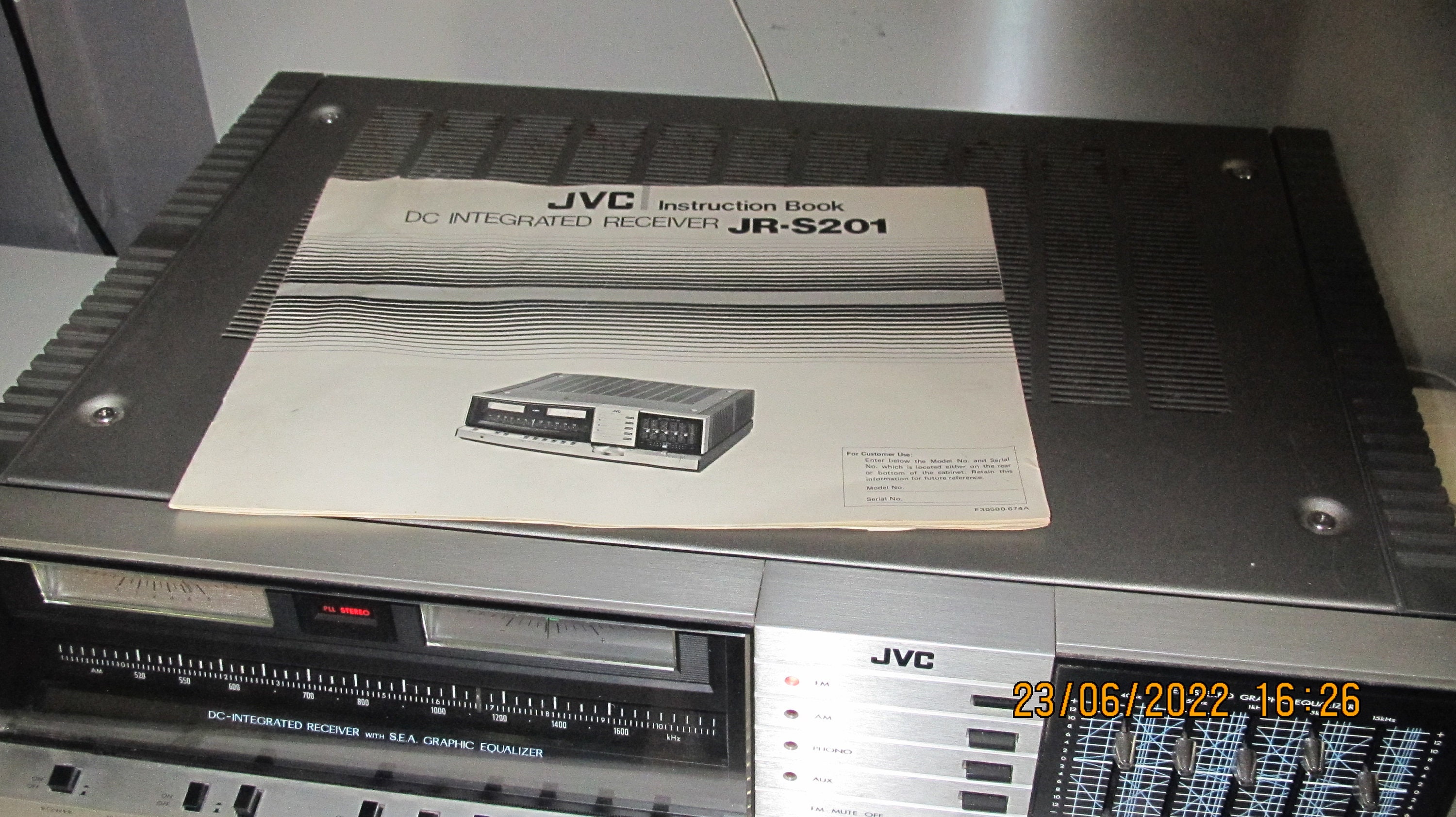 JVC JRS201 Silver Unique Stereo Receiver W Phono Input