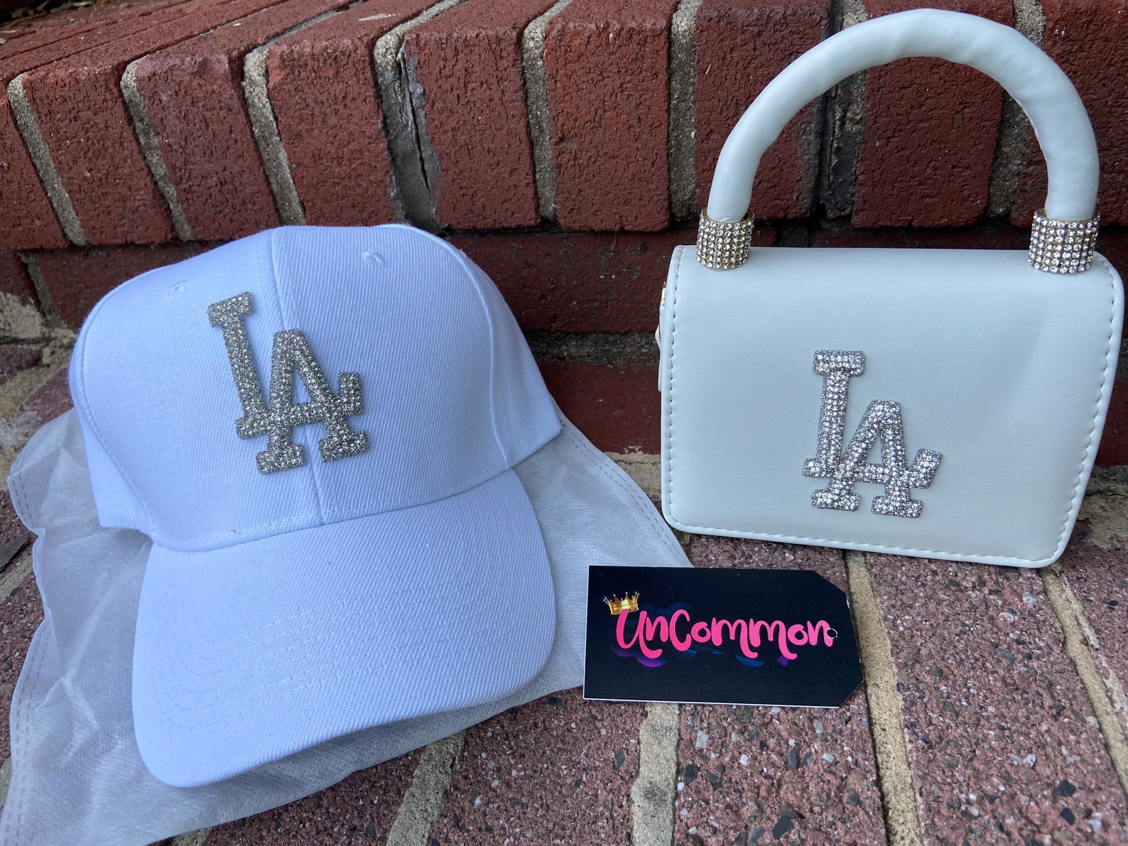 LA Hat and Purse Set Etsy