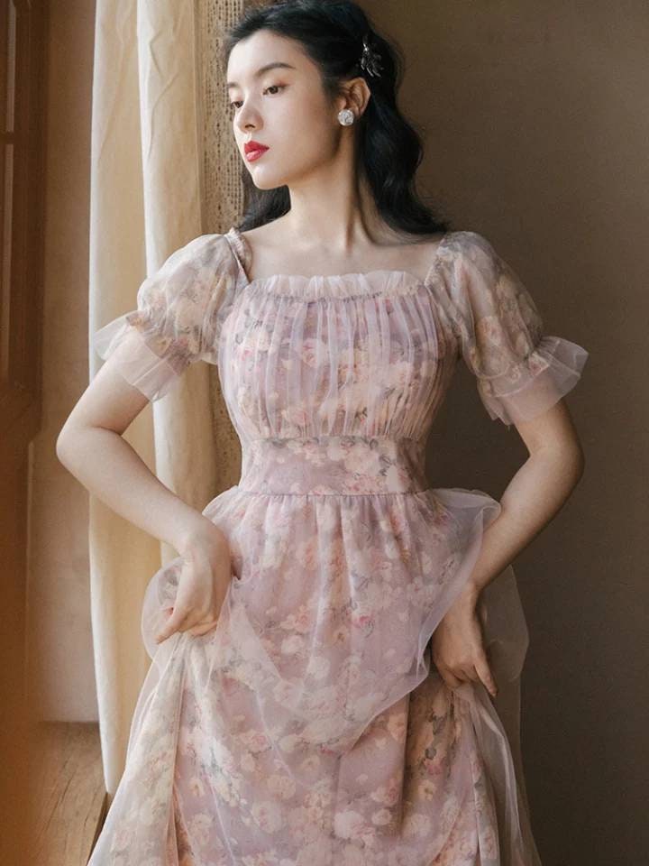 Jessica vintage dress, Vintage French dress, vintage dress, floral