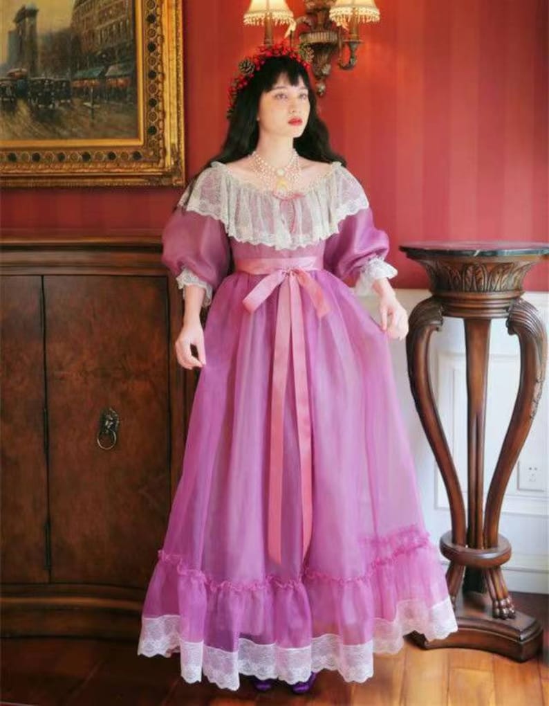 Victorian Ballgown, Evening Dress     Vintage dress Cynthia Victorian dress Victorian dress Abiti vittoriani edwardian 1900s Viktorianisches Vintage Dress French  AT vintagedancer.com