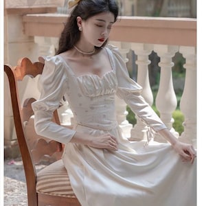 Vintage Dress Nancy Victorian Dress Abiti Vittoriani Robe - Etsy