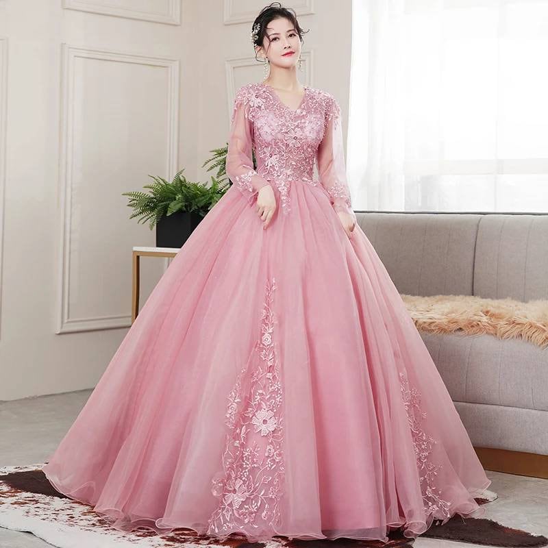Fashion Elegant Gown Girl Dresses 2021 Pink Kids Princess For Wedding  Pageant Gowns | Jumia Nigeria
