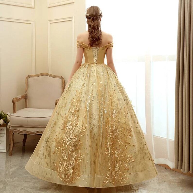 Belle Dress Princess Princess Glamour Elegance Party Etsy