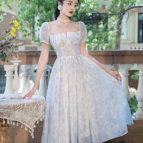 Karen vintage dress, Vintage French dress, vintage dress, floral dress, cottagecore dress, French dress, floral dress, 1950s