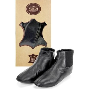 100% echte schapenvachtleren sokken met dames herenmaat - Khuffain - schoenen pantoffels - Mest - voetenwarmer - pantoffels - traditionele schoenen afbeelding 2