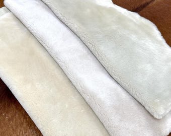3 Pcs Cream Sheepskin, Soft Merino Sheepskin, Throw Sheep Fur, Shearling Sheep Pelt, Suede Leather Skin, Genuine Animal Hide, Real Fur