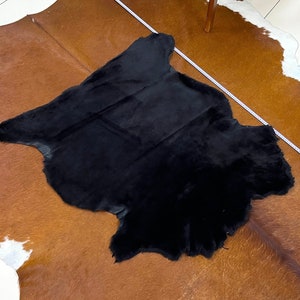 Black Sheepskin Shearling Fur Finished Lambskin Long Hair Sheepskin Dark Shearling Fur Black Lambskin Black Pelt Black Sheepskin Pelt