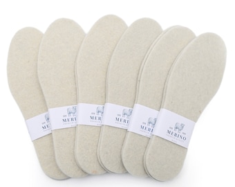 100% Wool Merino Felted Insoles For WOMEN MEN Wool Shoe Insole Inner Sole Winter Warm Feet Cosy Can Be Trimmed To Fit Perfectly