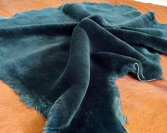 Green Sheepskin Shearling , Sheepskin upholstery , Genuine Sheepskin pelt , Sheepskin Throw Suede Rug Shearling Chair Cover Fur Seat Pad