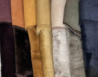 Real Luxury Lamb Merino Shearling Fur Sheepskin Lambswool Hide Suitable for Garments Aviator Jackets Baby Rug Upholstery Double faced