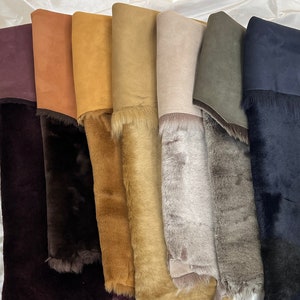 Real Luxury Lamb Merino Shearling Pelliccia pelle di pecora Lambswool Hide Adatto per indumenti Aviator Jackets Baby Rug Tappezzeria Double face