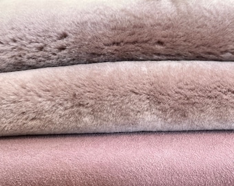 Real Soft Sheepskin Shearling Fur, Pink Sheepskin Hide Upholstery Rug Seat Cover Boots Pram Liner Baby Sheepskin Sofa Cover Throw Mouton