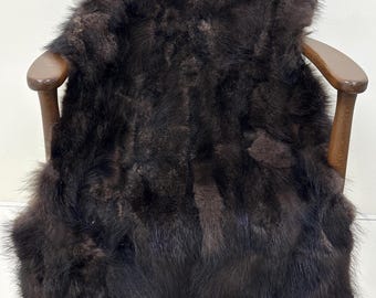 Real Raccoon Fur, Dark Brown Raccoon Fur, Patchwork Fur Plate, Fur Fabric, Super Soft Fur, Warm Animal Fur, Genuine Raccoon Fur, Luxury Fur