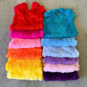 Pellicce di coniglio vere, opzioni di colore di pelliccia rare, 11 diversi colori di pelliccia di coniglio, pelliccia di coniglio morbida, pelliccia di coniglio soffice, vera pelle di coniglio, artigianato di pelliccia