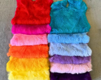 Genuine Rabbit Furs, Rare Fur Color Options, 11 Different Rabbit Fur Colors, Soft Rabbit Fur, Fluffy Rabbit Fur, Real Rabbit Hide, Fur Craft