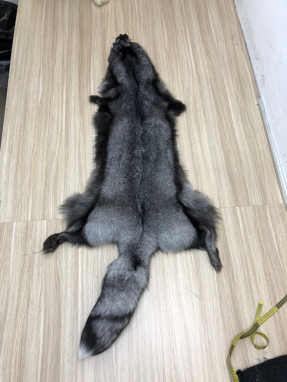 Frost Fox Fur Pelt Hide Skin Tanned Fox Fur Extra Extra BIG Size Real Fox Fur Material for DIY crafts DIY Fox Fur Pelt Natural Fox Fur Pelt