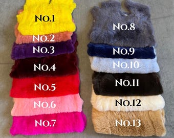 NEW SEASON, 13 Different Colors of Rabbit Fur, Super Soft Furs, Handmade Luxury Rex Rabbit Fur, Rare Fur Colors, Pastel Fur Colors