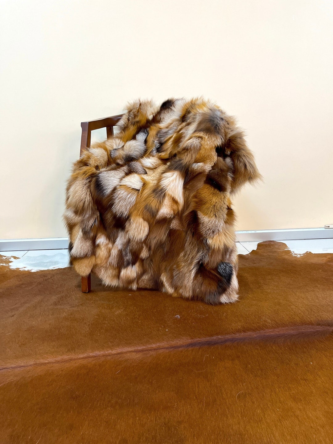 Real Fox Throw , Genuine Fox Throw , Red Fox Pelt , Red Fox Rug , Fox