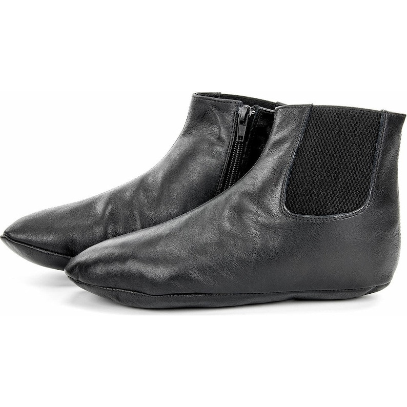 100% echte schapenvachtleren sokken met dames herenmaat - Khuffain - schoenen pantoffels - Mest - voetenwarmer - pantoffels - traditionele schoenen afbeelding 1