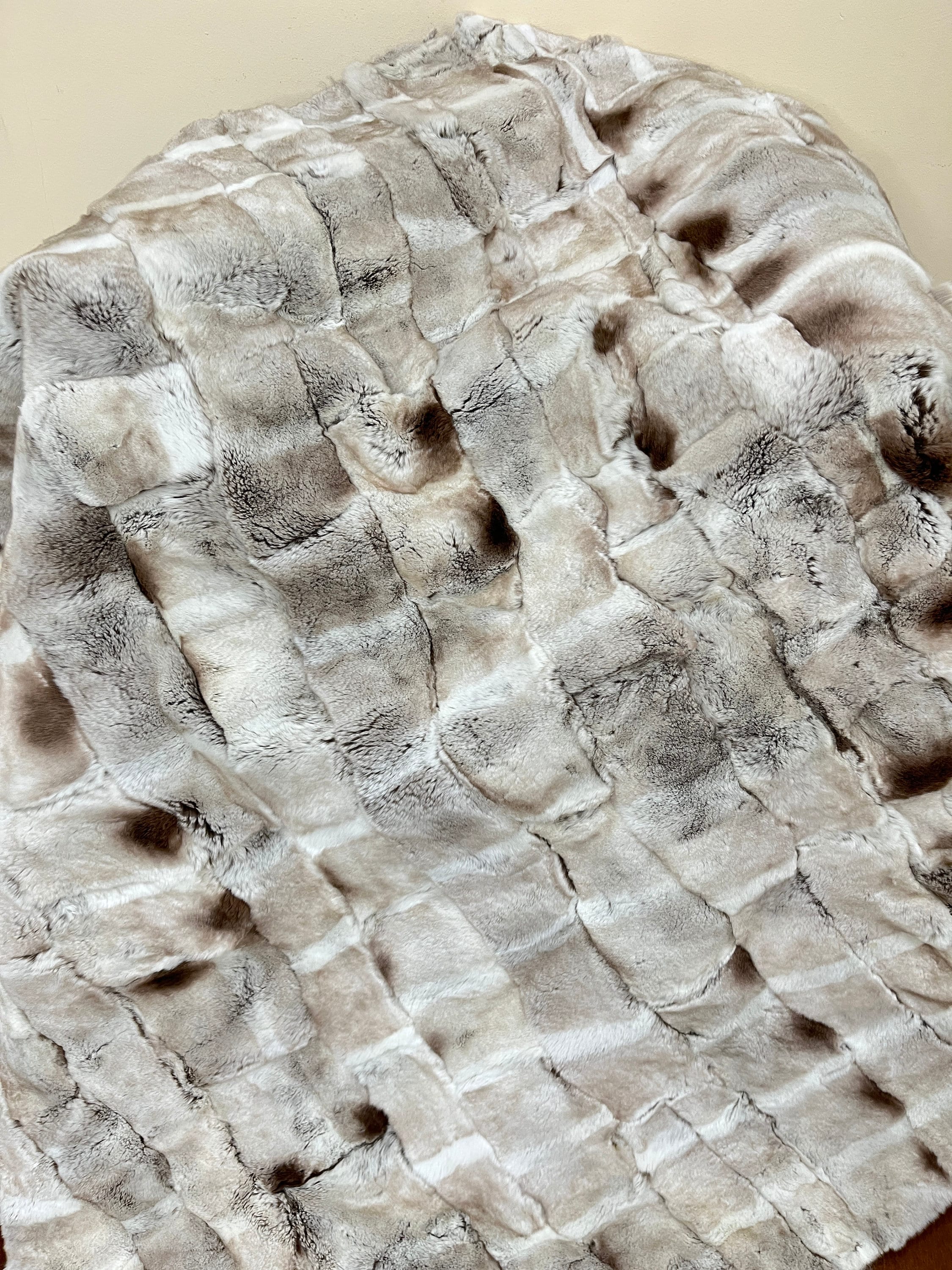 Real Rex Rabbit Fur Throw Blanket Rug, Sofa Throw Rug, Luxury blanket, Ultra Soft Cozy Real Rabbit Fur Throw,Rabbit Fur Rug,Rabbit Pelt Rug