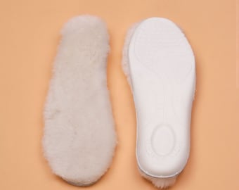 Plantillas de piel de oveja 100 % auténtica, plantillas ortopédicas de piel de oveja auténtica, plantillas cálidas para zapatos, suelas de pantuflas de lana merino para mayor comodidad en invierno.