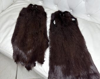Bulk Nutria Furs, Burgundy Color Fur, Super Soft Furs, Throw Fur, Genuine Nutria Hide, Real Animal Pelt, Suede Leather, Craft Fur