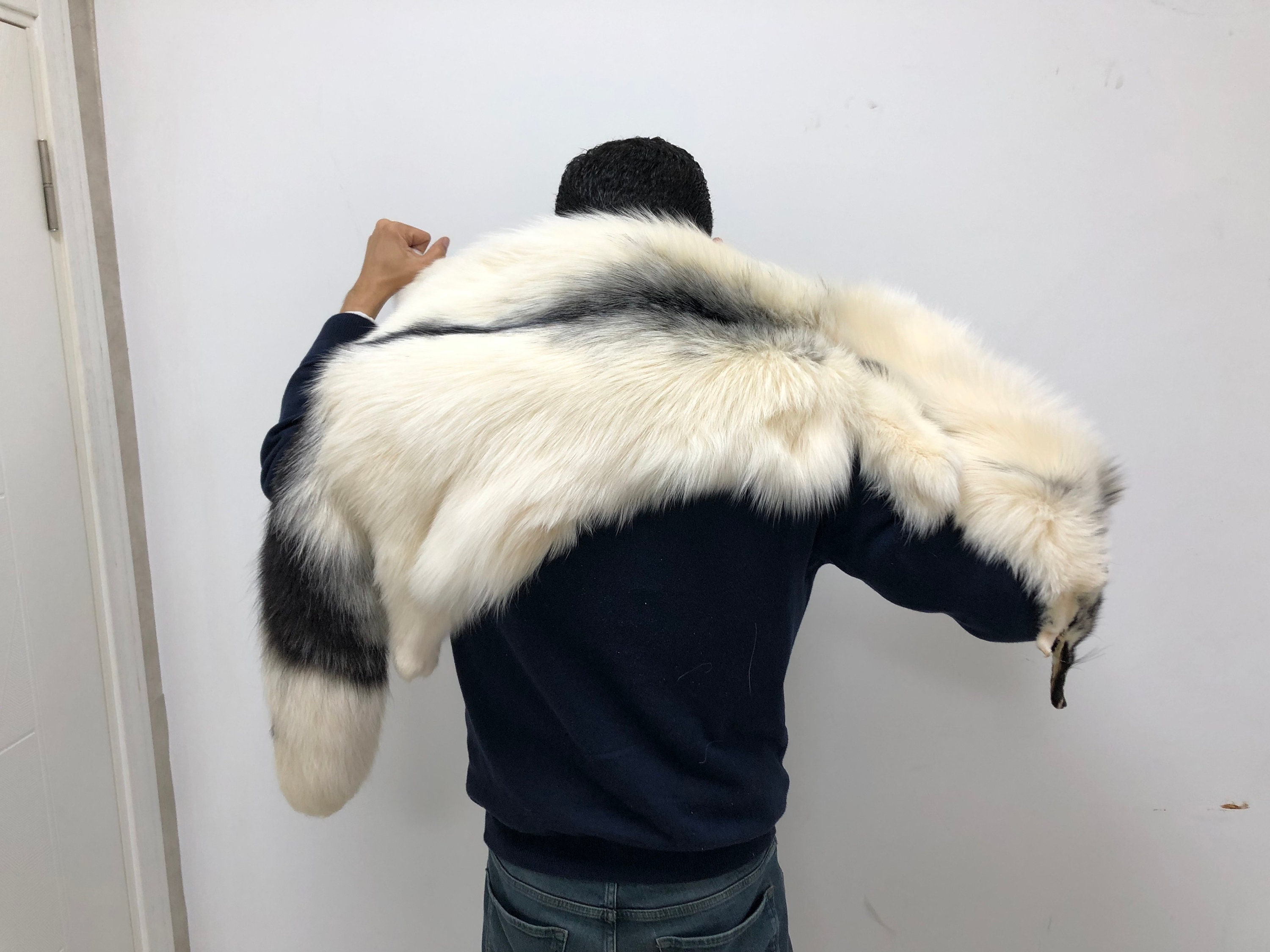 Arctic Marble Fox Fur Hat