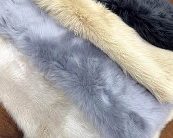 4 Pcs Raised Sheepskin, Fluffy Sheepskin, Throw Fur, Genuine Sheep Hide, Decorative Fur, Toskana Sheepskin, Throw Sheepskin, Real Sheep Fur