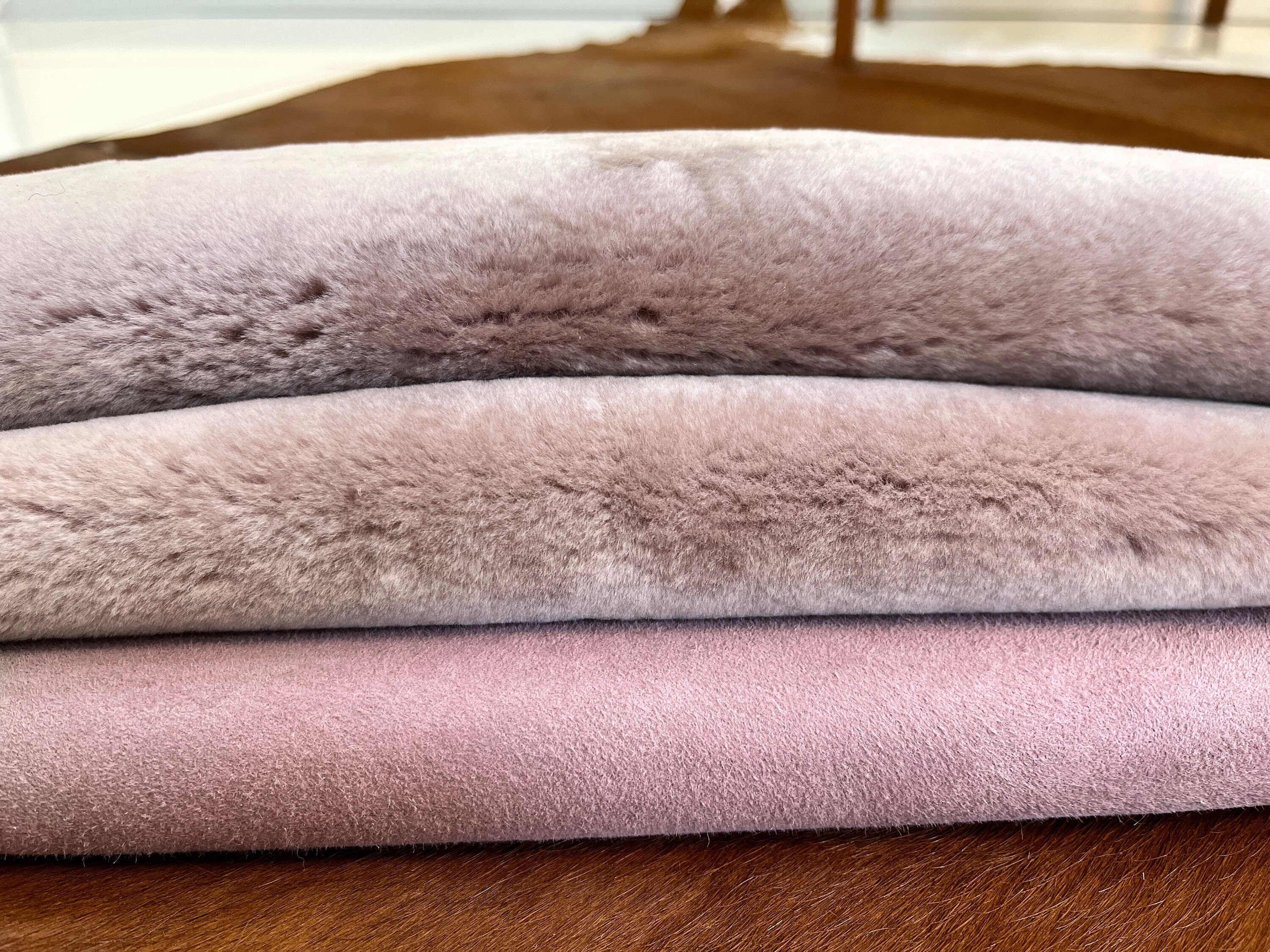Real Soft Sheepskin Shearling Fur, Pink Sheepskin Hide Upholstery Rug Seat Cover Boots Pram Liner Baby Sheepskin Sofa Cover Throw Mouton