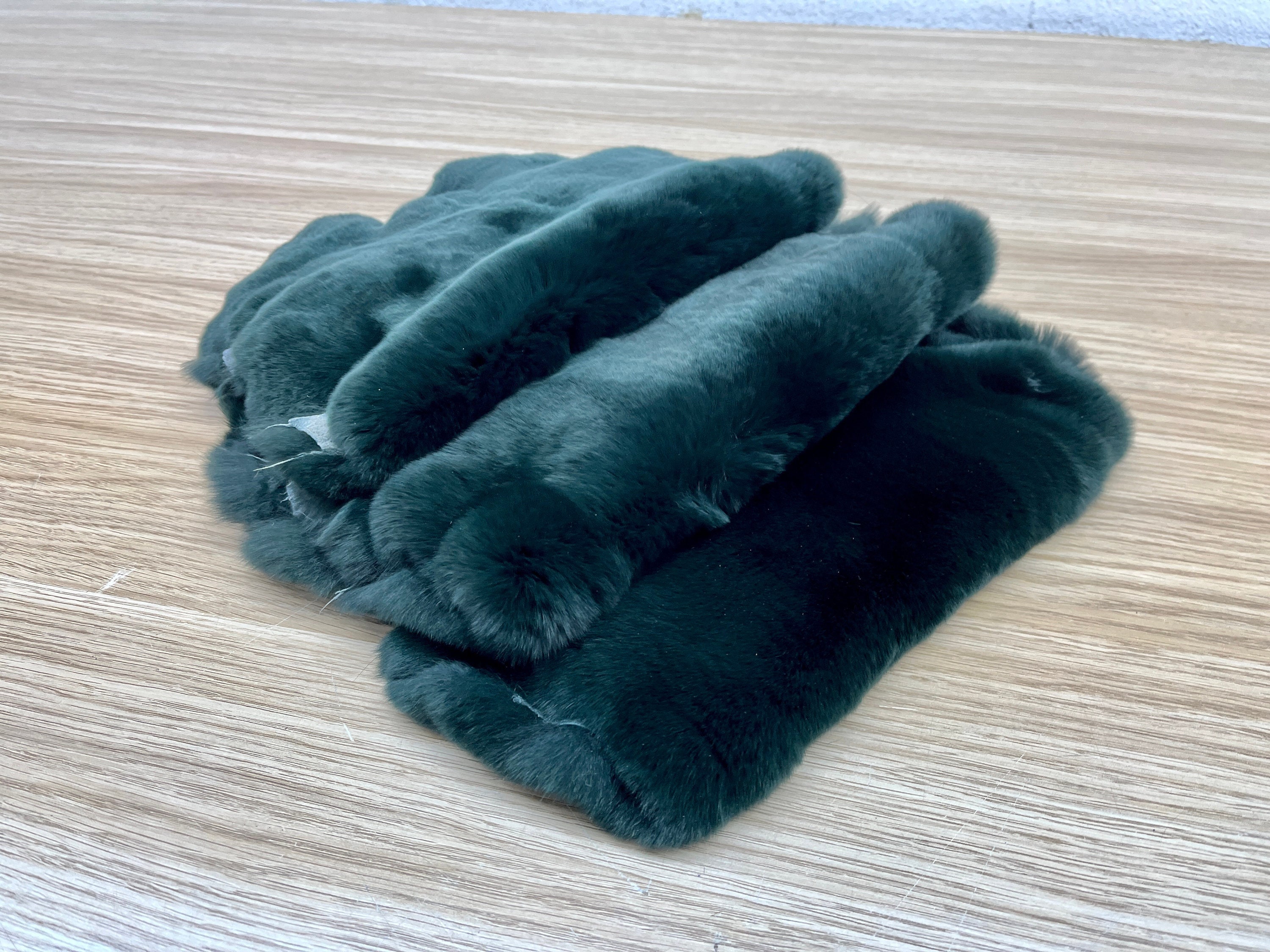 Very Dense ,super Soft Mini Faux Fur Fabric for Crafts and Miniature Teddy  Bear Making . Blue 