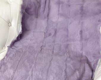 Lilac Goat Hide, Baby Goat Fur, Lilac Goat Skin Rug, Pastel Fur Throw, Hair On Hide, Decorative Goat Leather, Soft Fur, Fur for Craft