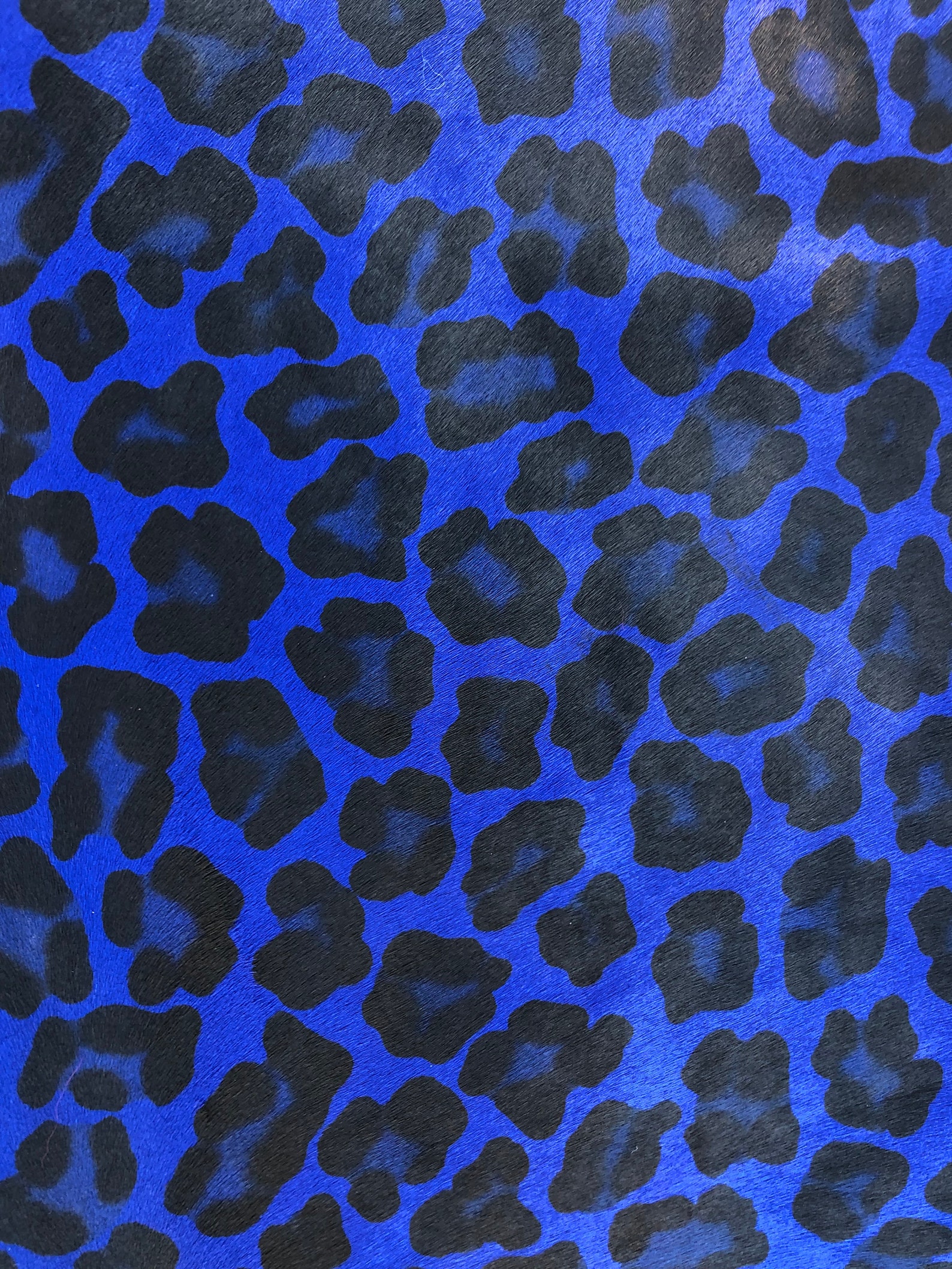 Navy Blue Leopard Pattern Calfskin Special Color Luxury | Etsy