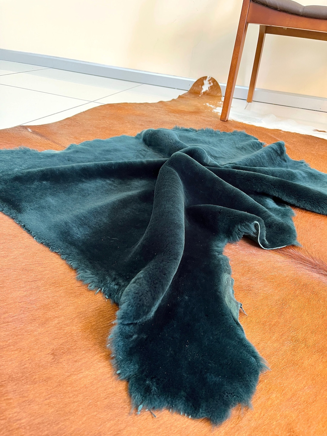 Green Sheepskin Shearling , Sheepskin Upholstery , Genuine Sheepskin ...