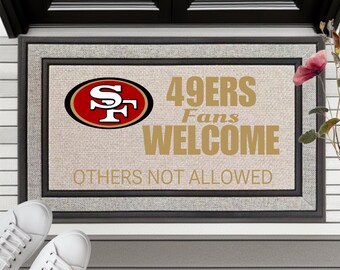 Felpudo de la NFL de los 49ers, felpudo de fútbol de San Francisco, felpudo de Go Niners, temporada de fútbol, alfombra de SF